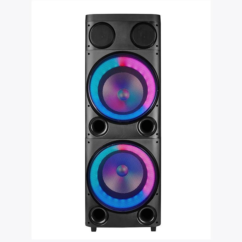 GBT Dual Subwoofer Speaker, 12Inch & Tweeter, Bluetooth & Wireless, Black