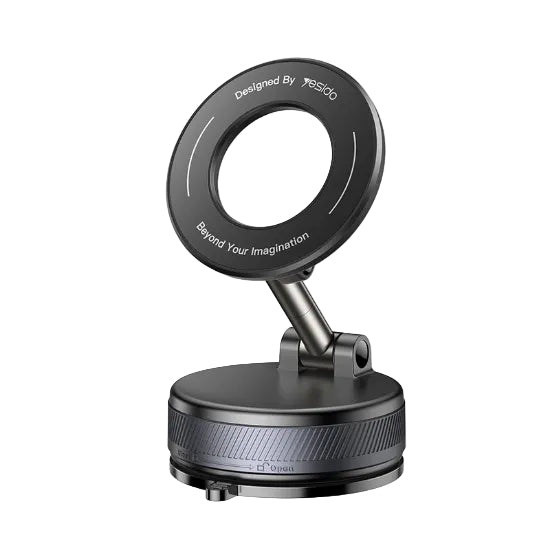 Yesido Phone Holder, 360 Rotation, Foldable Clamp Arm Magnetic, Black