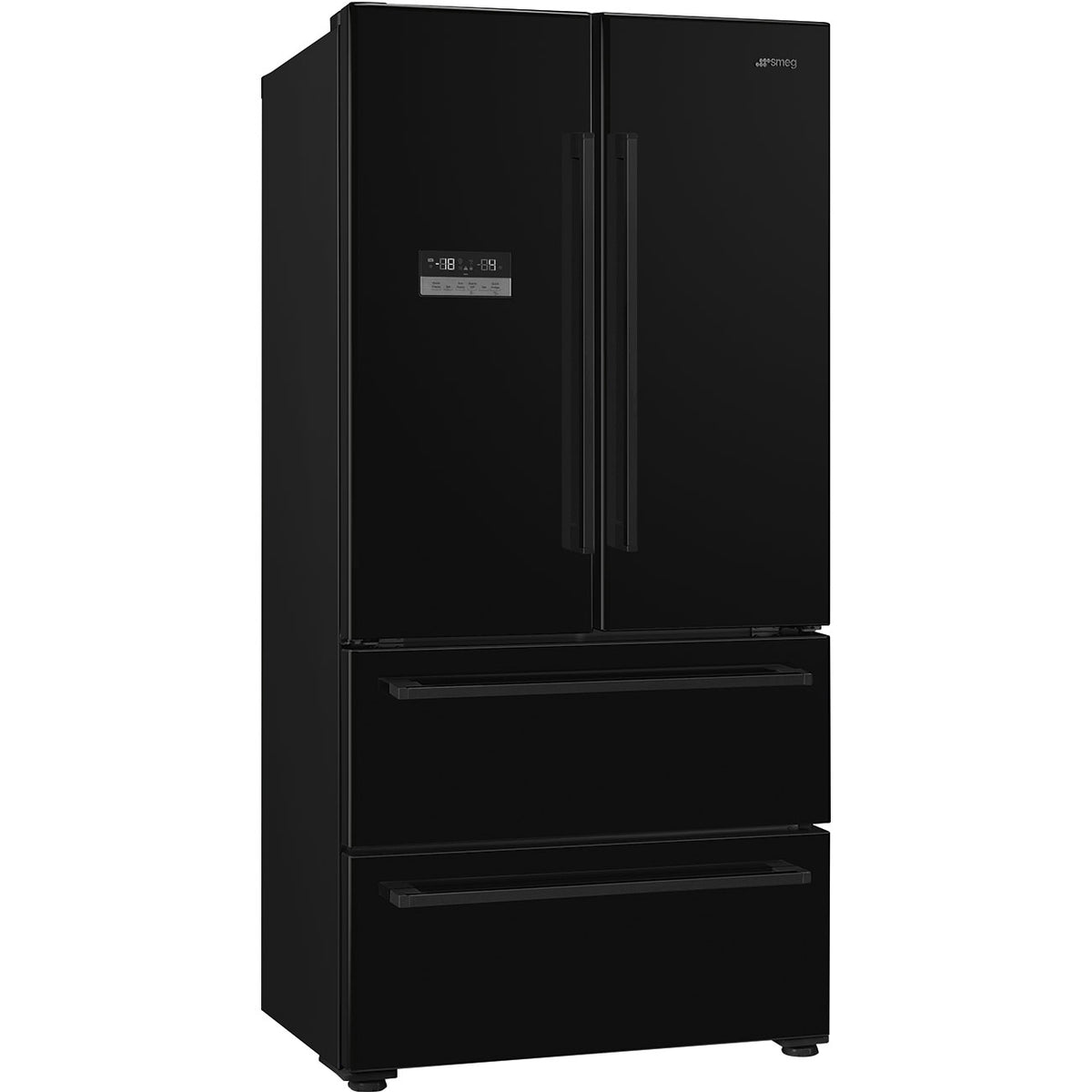 Smeg Side By Side Freestanding Refrigerator A++, French Door, 539Lit, Black
