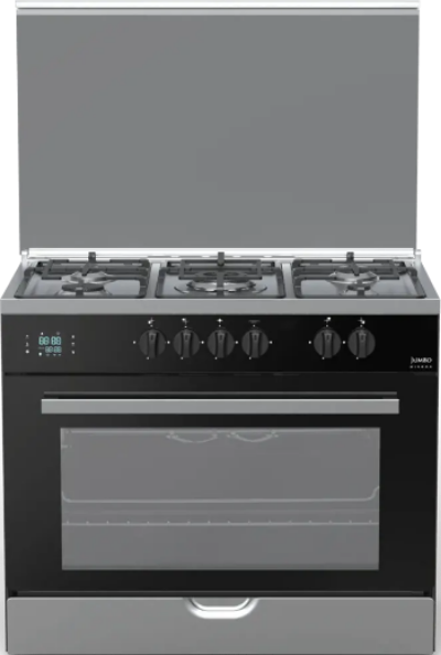 Fresh Gas Cooker & Oven Fan, 60 * 90Cm, Full Safety, Black