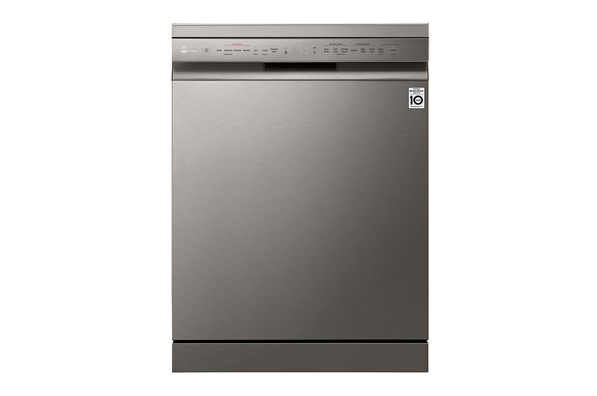 LG Free Stand Dishwasher A++, 14Sets, 10Program Steam, Platinum Silver