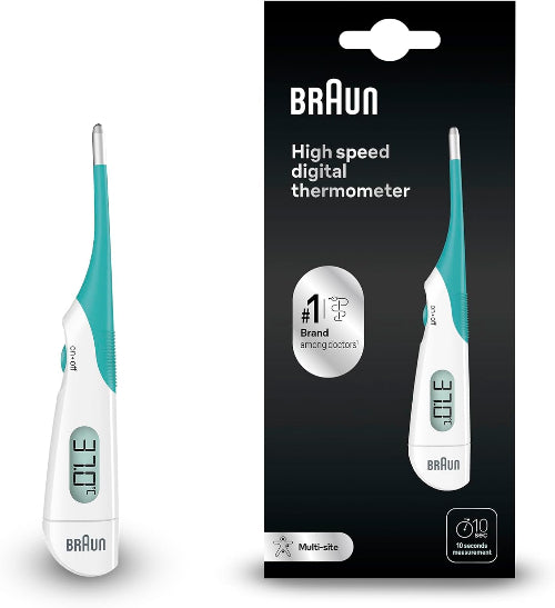 Braun Thermometer, Readings as Fast as 10 Seconds, White