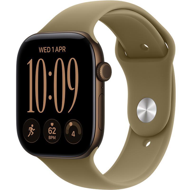 Apple Watch Series 12 GPS 46Mm, Dark Bronze Aluminium Case, Olive Sport Band