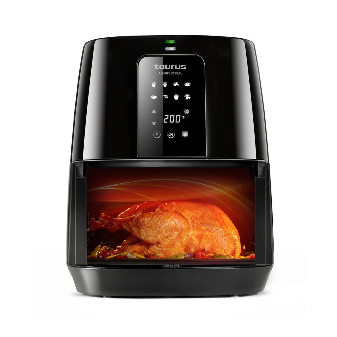 Taurus Air Fryer Cool touch handle, 1500 Watts, 7.5Lit, Black