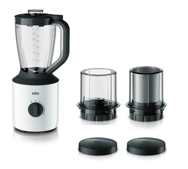 Braun Blander Plastic Jug Variable Speeds & Chopper Attachment, 2Lit, 800Watts, White