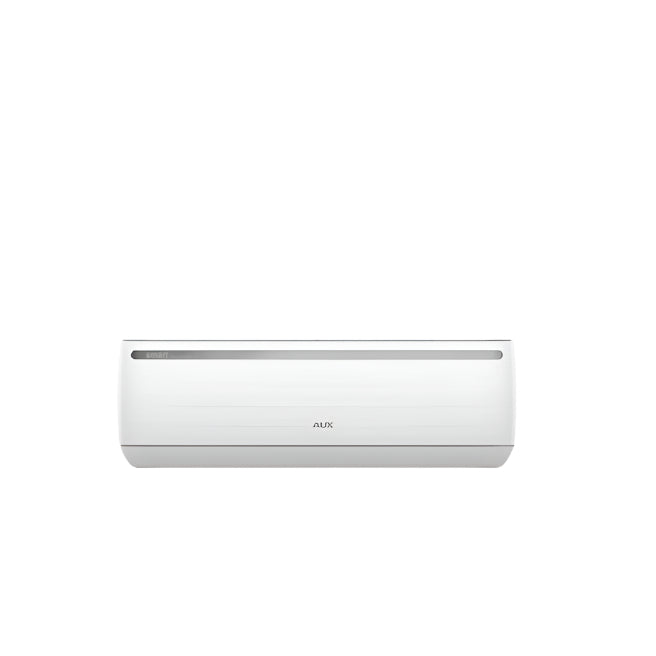White air conditioner on a white background