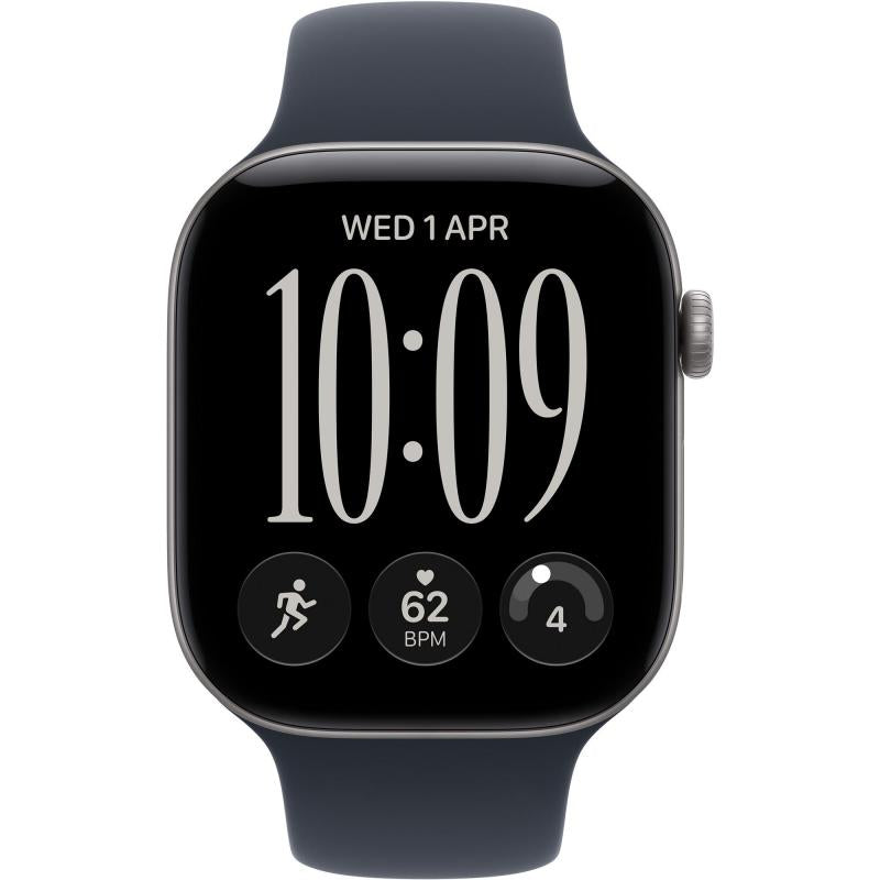 Apple Watch Series 12 GPS 46Mm, Space Grey Aluminium Case, Navy Blue Sport Band, M/L