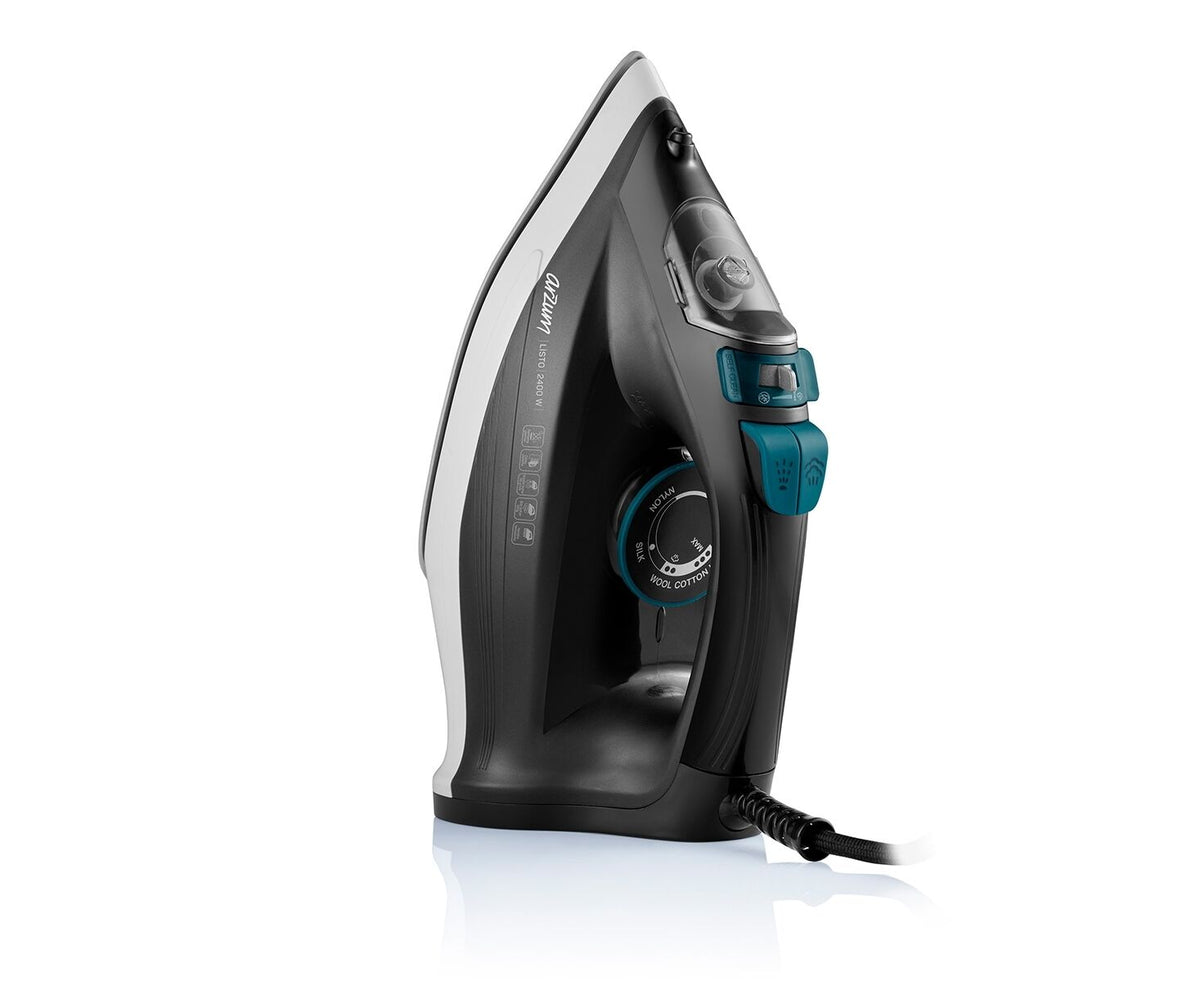 Arzum Steam Iron Ceramic Plate, 320Ml, 2400Watts, Black