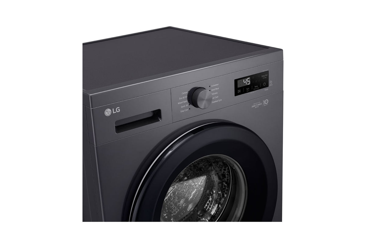 LG Front Load Washing Machine A+++, 8KG, 1200RPM, Midnight Black