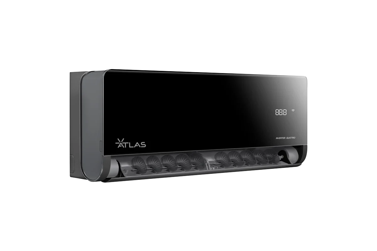 Atlas Split Unit Inverter Ac, A+++ Cooling & A++ Heating, 1Ton, Black