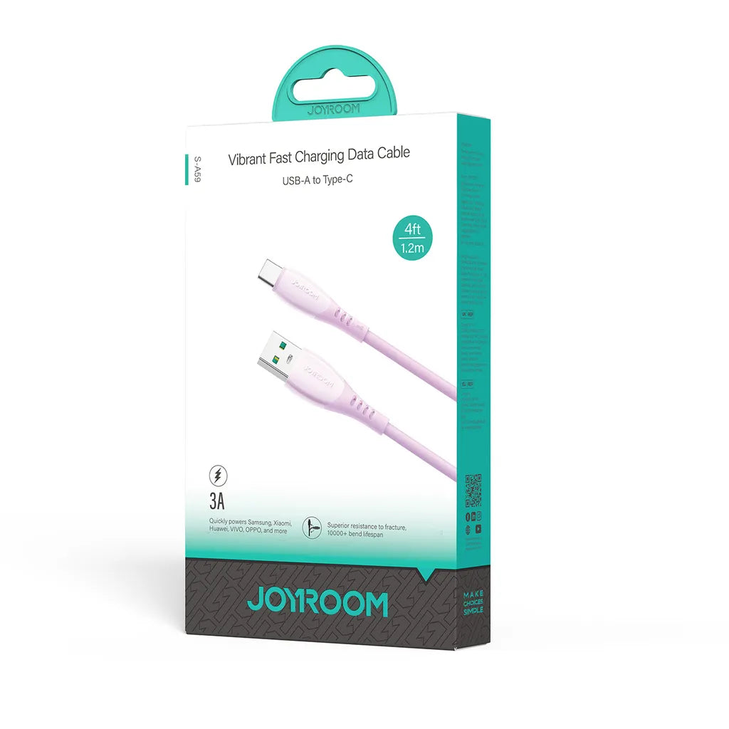Joyroom SA59 Charging Cable, 1.2M Fast Charging, Purple