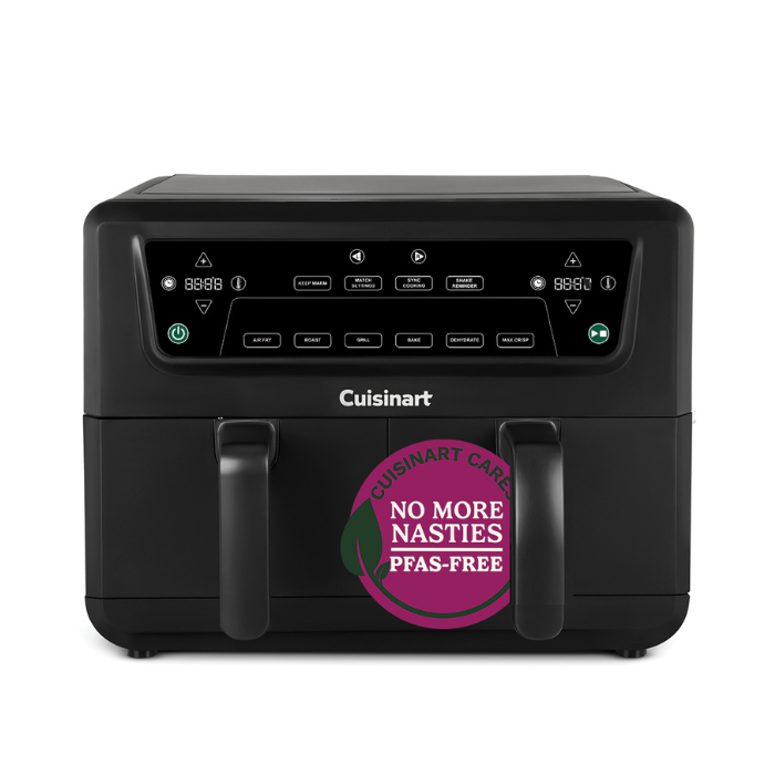 Cuisinart XXL Air Fryers, Compartments Dual Drawers, 10.4Lit, 2400Watts, Black