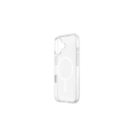 Clear phone case on a white background