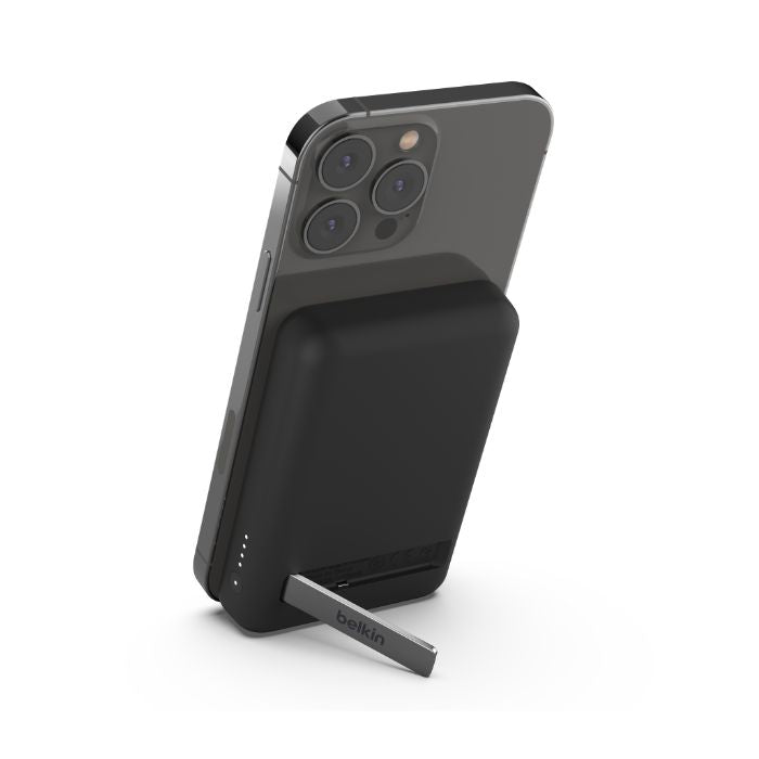 Belkin Boost Charge Magnetic Wireless, Power Bank 5000Mah & stand, Black