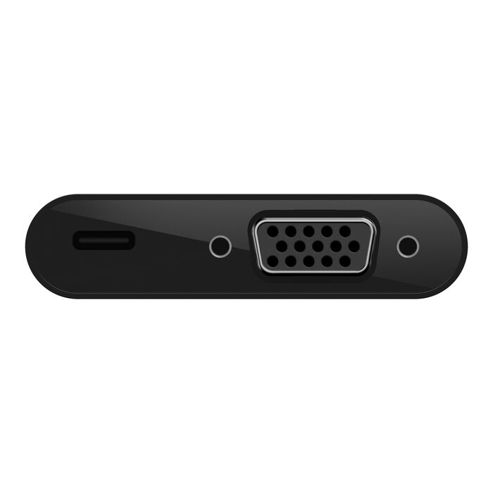 Belkin USB-C to VGA Adapter, Up to 60Watts of Power Delivery, Black
