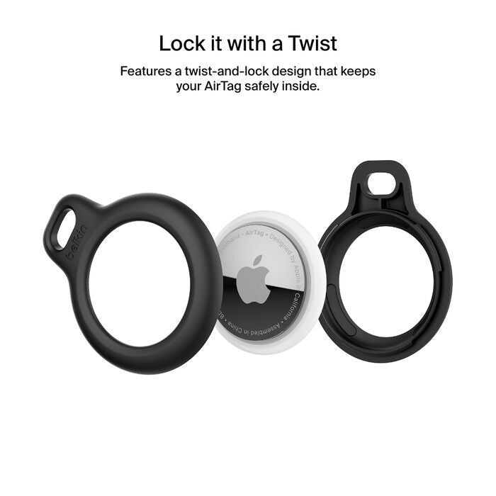 Belkin Secure Holder with Strap for Air Tag, Black