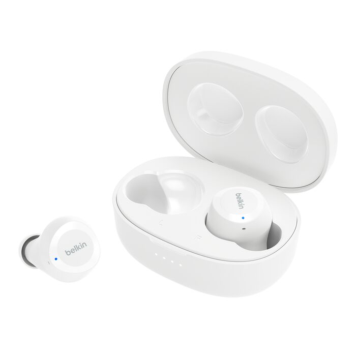 Belkin Sound Form Bolt True Earbuds, Wireless, White