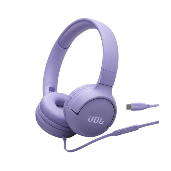 JBL Tune 520C Hi-Res, Wired USB-C, Purple