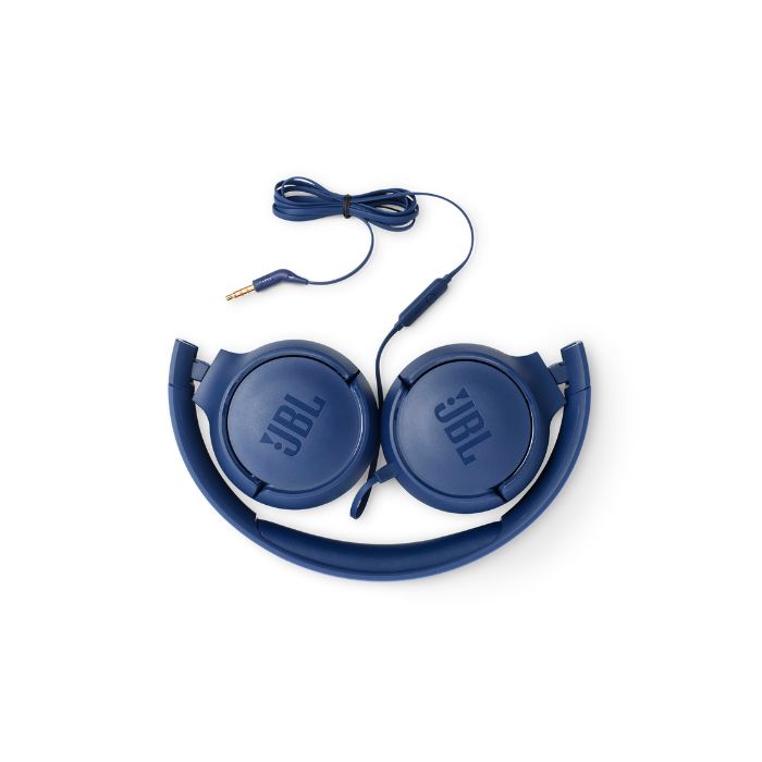 JBL Tune 500 Wired On-Ear Headphones, Blue