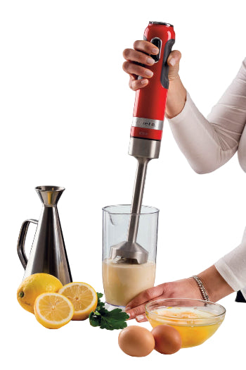 Ariete Hand Blender, 4Blades, 10Speeds, 1000Watts, Red