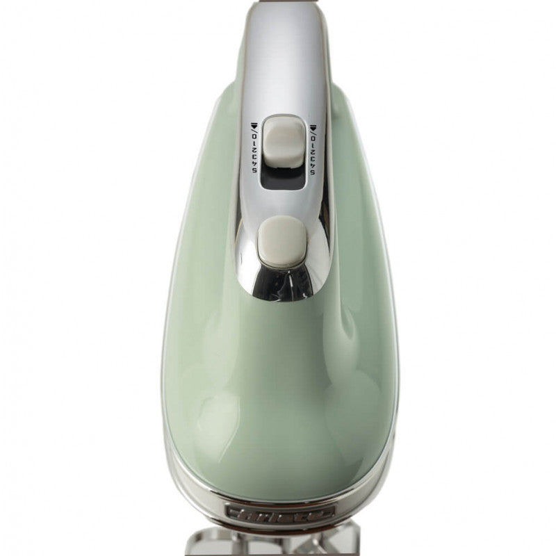 Green kitchen mixer on a white background