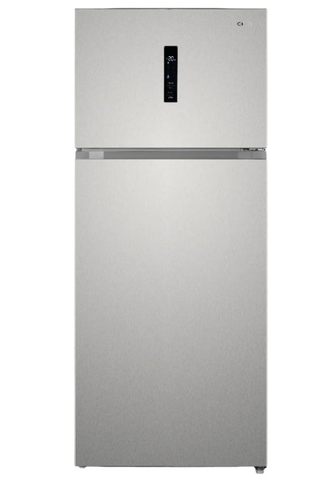 CHiQ Top Mount Refrigerator A+, 580Lit, Inverter, Glass Shelf, Inox