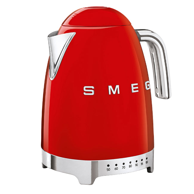 Smeg Variable Temperature Kettle Breakfast, 1.7Lit, Red