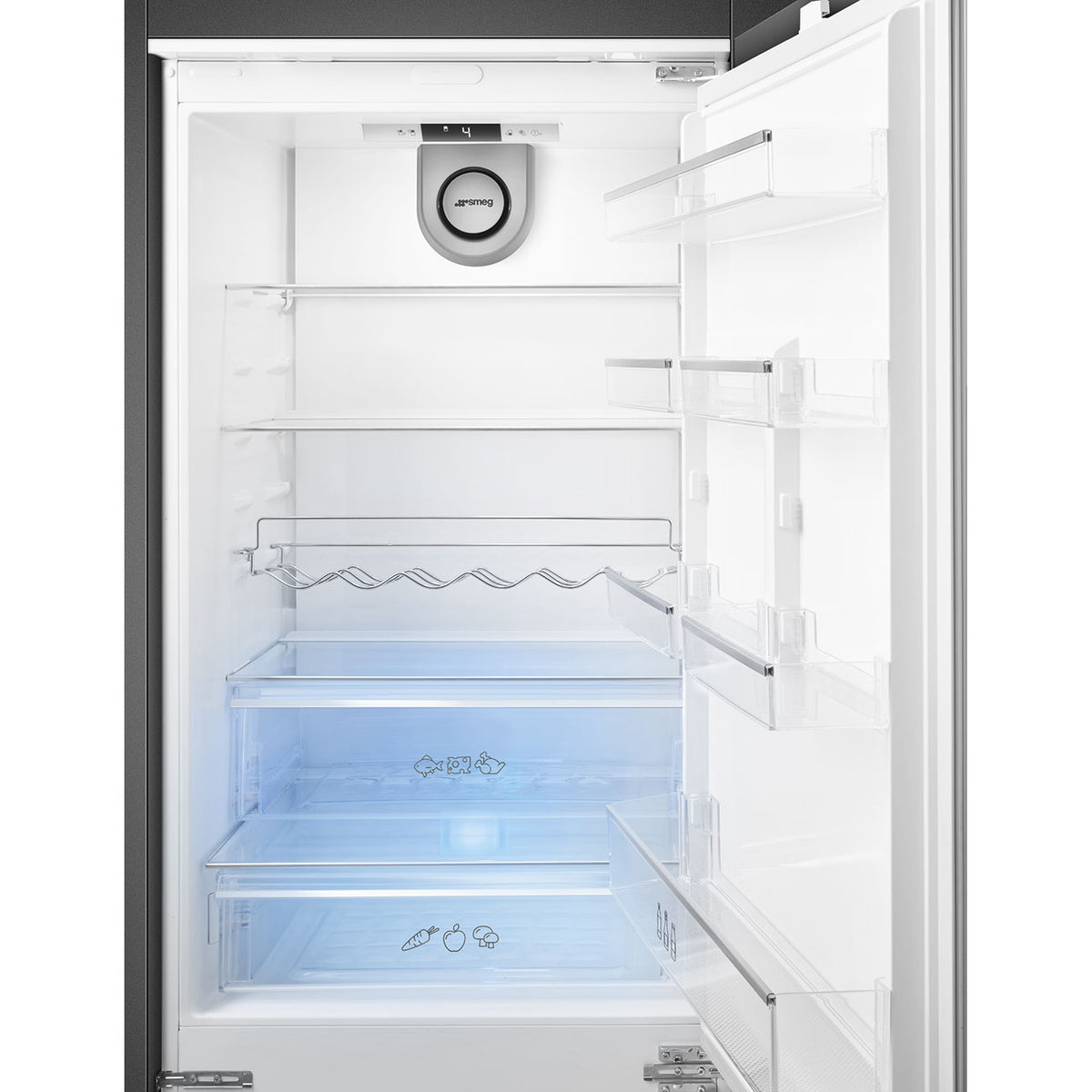 Smeg Bottom Freezer Refrigerator, 7Drawers, 70Cm, White
