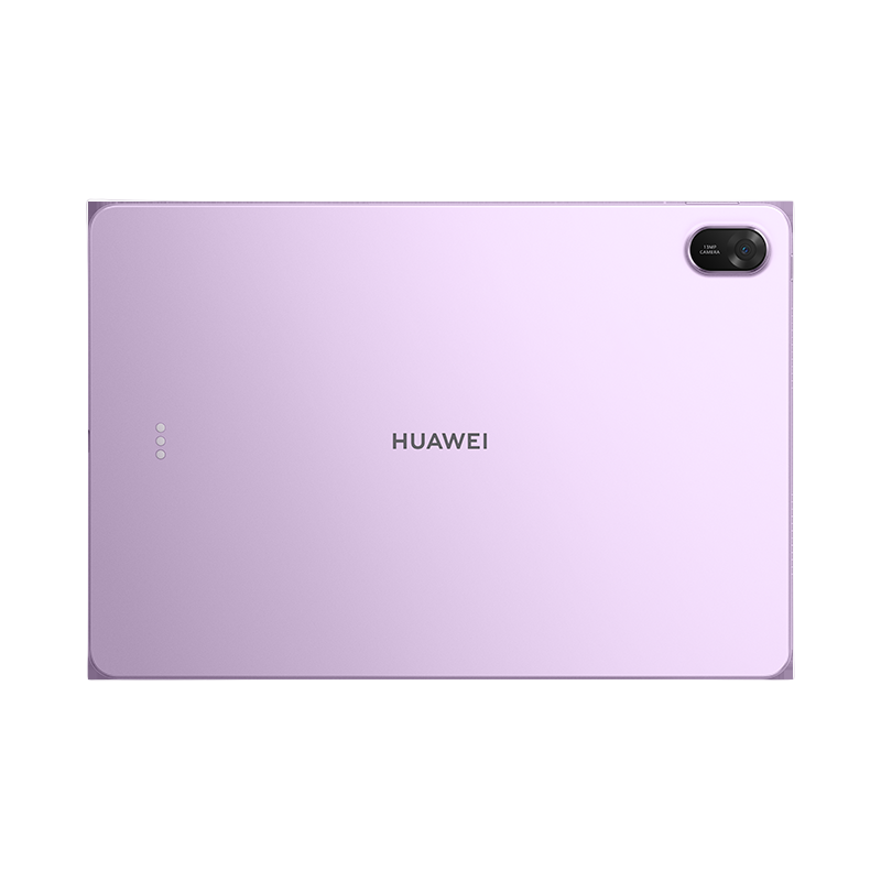 Purple Huawei tablet on a white background