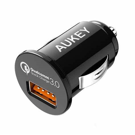 CC-T13/AUKEY 18W Single Port Qualcomm Quick Charge 3.0 Car Charger CHARGER / Black / N/A