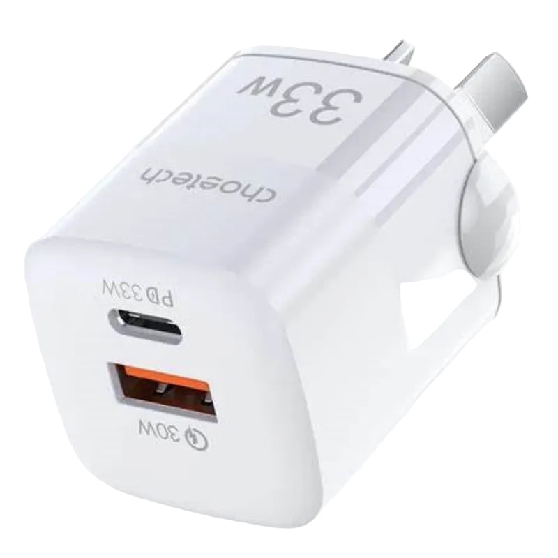 PD5006/Choetech Fast USB Wall Charger USB Type C PD QC 33W white CHARGER / White / N/A