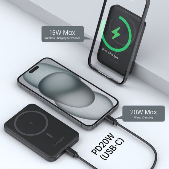 Choetech Power Bank, 5000 Mah, Magnetic Wireless