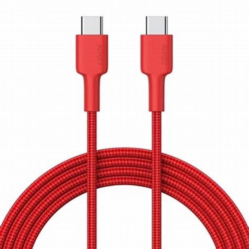 CB-CD19/Aukey USB C to USB C Nylon Aramid Fiber PD Cable - 2m RED Cable / Black / N/A