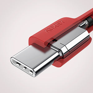 CB-CD19/Aukey USB C to USB C Nylon Aramid Fiber PD Cable - 2m RED Cable / Black / N/A