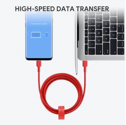 CB-CD19/Aukey USB C to USB C Nylon Aramid Fiber PD Cable - 2m RED Cable / Black / N/A