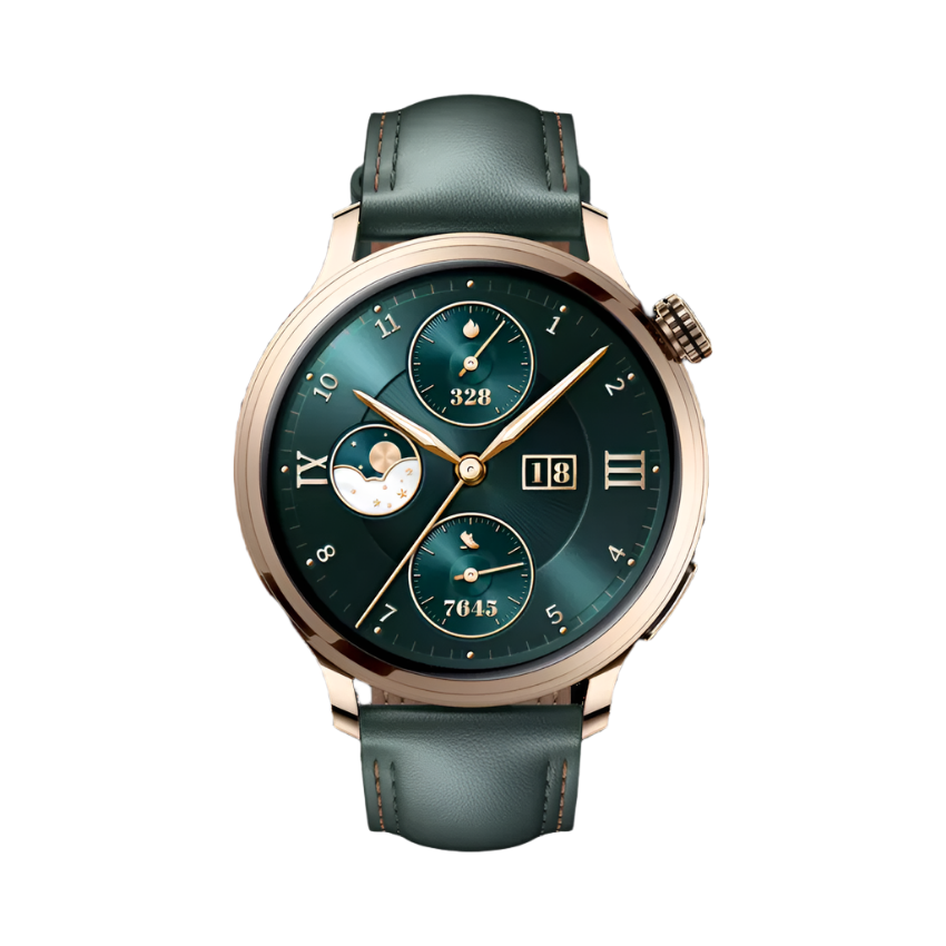 HONOR Watch 4 Pro, 4GB & 64GB, Green Leather Strap