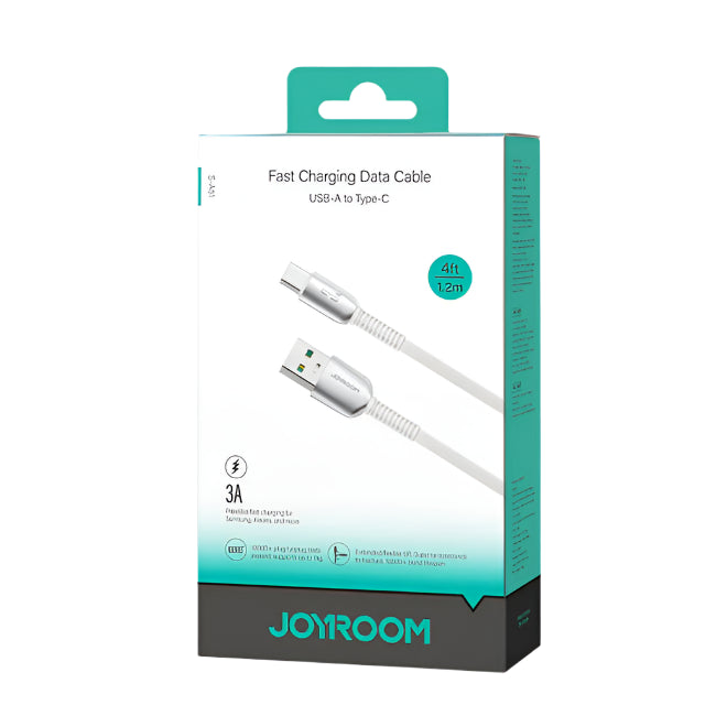 Joyroom Fast Charging Data Cable, USB A to Type C, 1.2Mm, White