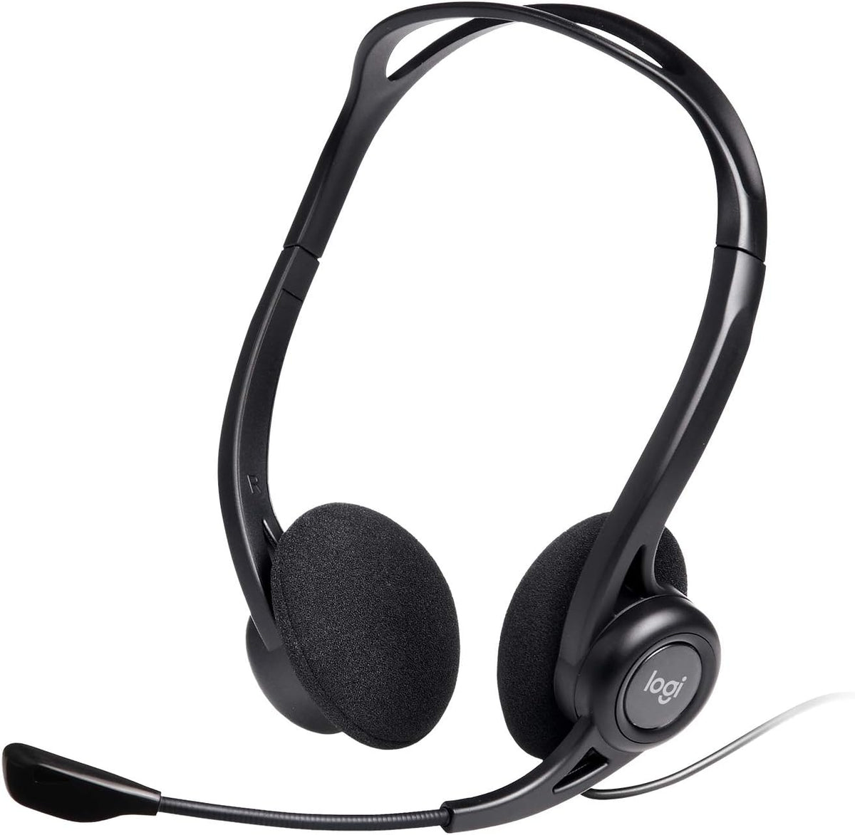 Logitech Headset USB Noise Cancelling W & Mute Button Stereo, Black