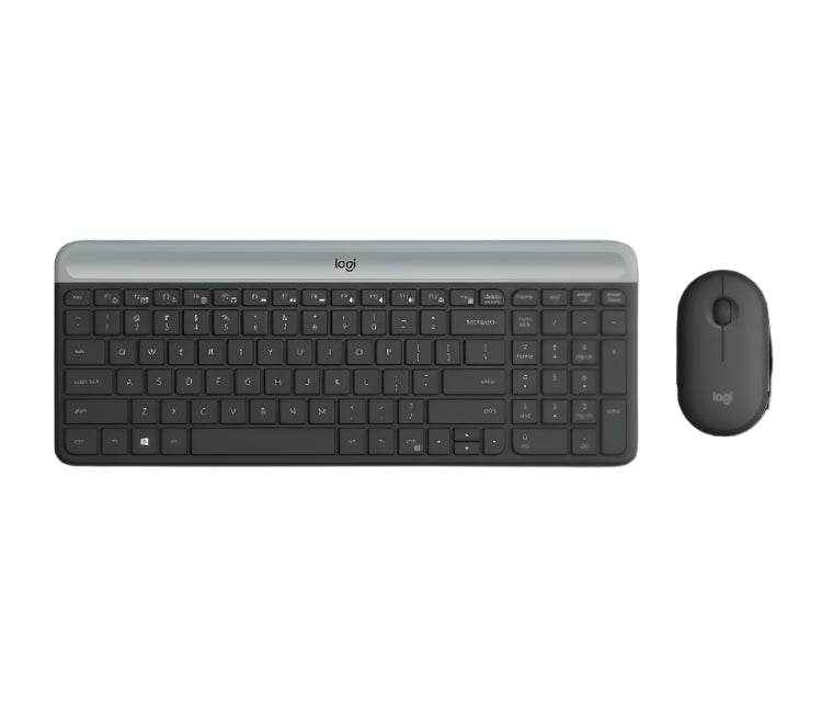 Logitech Slim Keyboard & Mouse Wireless Combo, Graphite