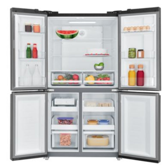 Electrolux Compact French Door Side by Side Fridge A+, 496Lit, Matt Dark Steel