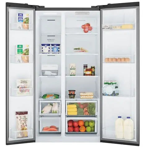 Electrolux Side by Side Fridge A, 500Lit, Black