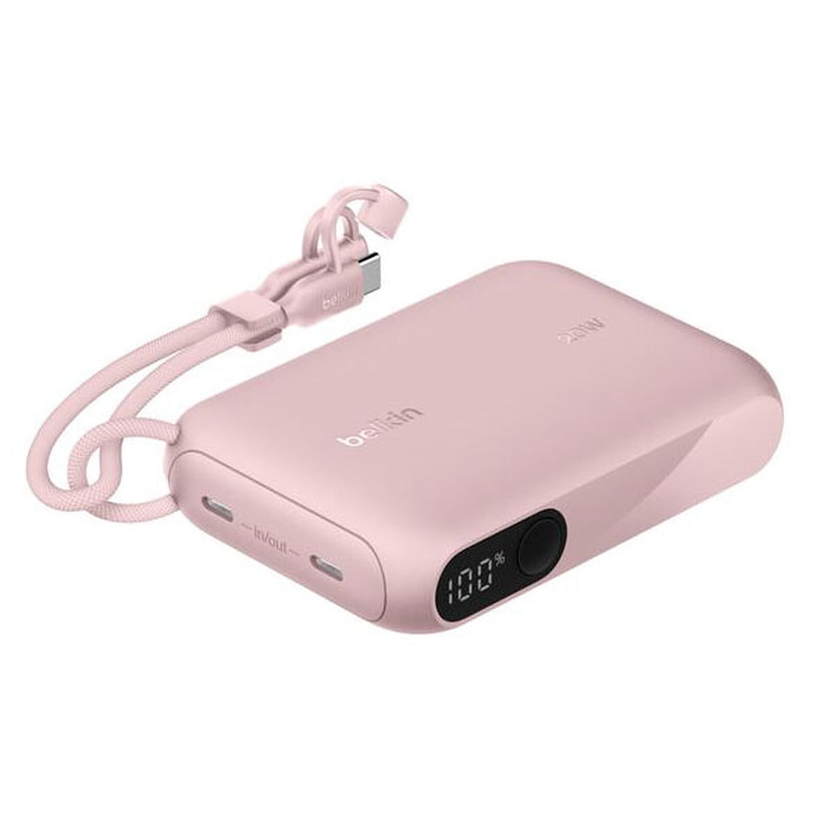 Belkin BPB027HQPK Power Bank, Portable 10,000 mAh, Pink