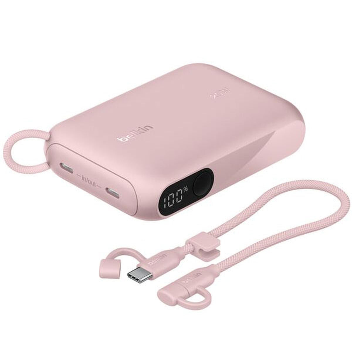 Belkin BPB027HQPK Power Bank, Portable 10,000 mAh, Pink