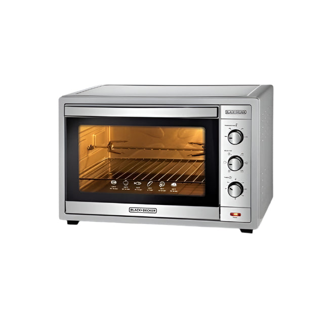 TRO62RDG-B5 /Black + Decker 62L Double Glass Toaster Oven, Silver