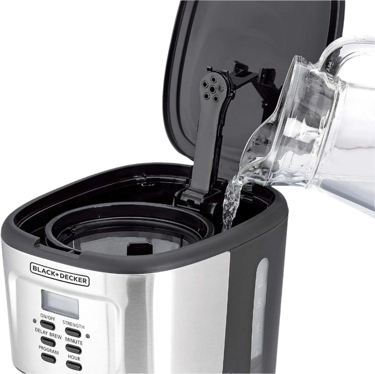 Black & Decker Coffee Maker, 12Cup, 900Watts, Black / Silver
