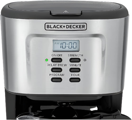Black & Decker Coffee Maker, 12Cup, 900Watts, Black / Silver