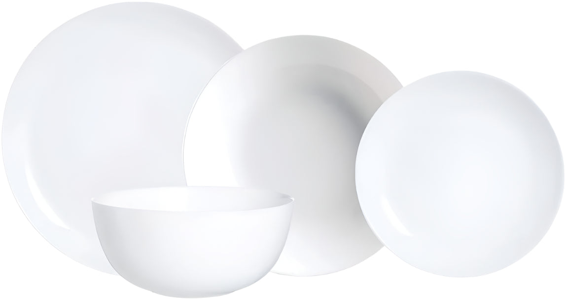 Luminarc Temp DIWALI, 19Pcs Dinner Set, White