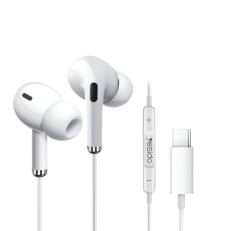 "YH35/Yesido TYPE-C Earphone Deep Bass Type-C / Black / N/A