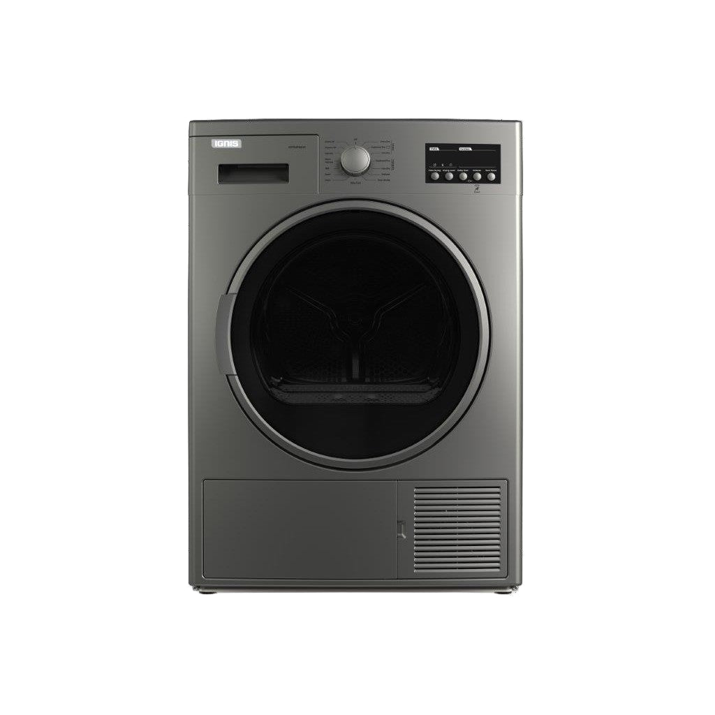 IGT9RHPDA2S / IGNIS DRYER Silver Safety system 9KG A++ Heat Pump 16 9KG / A++ / silver