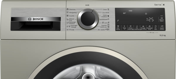 Bosch Series 4 Front Load Washing Machine A+++, 10.5KG, 1400RPM, Silver
